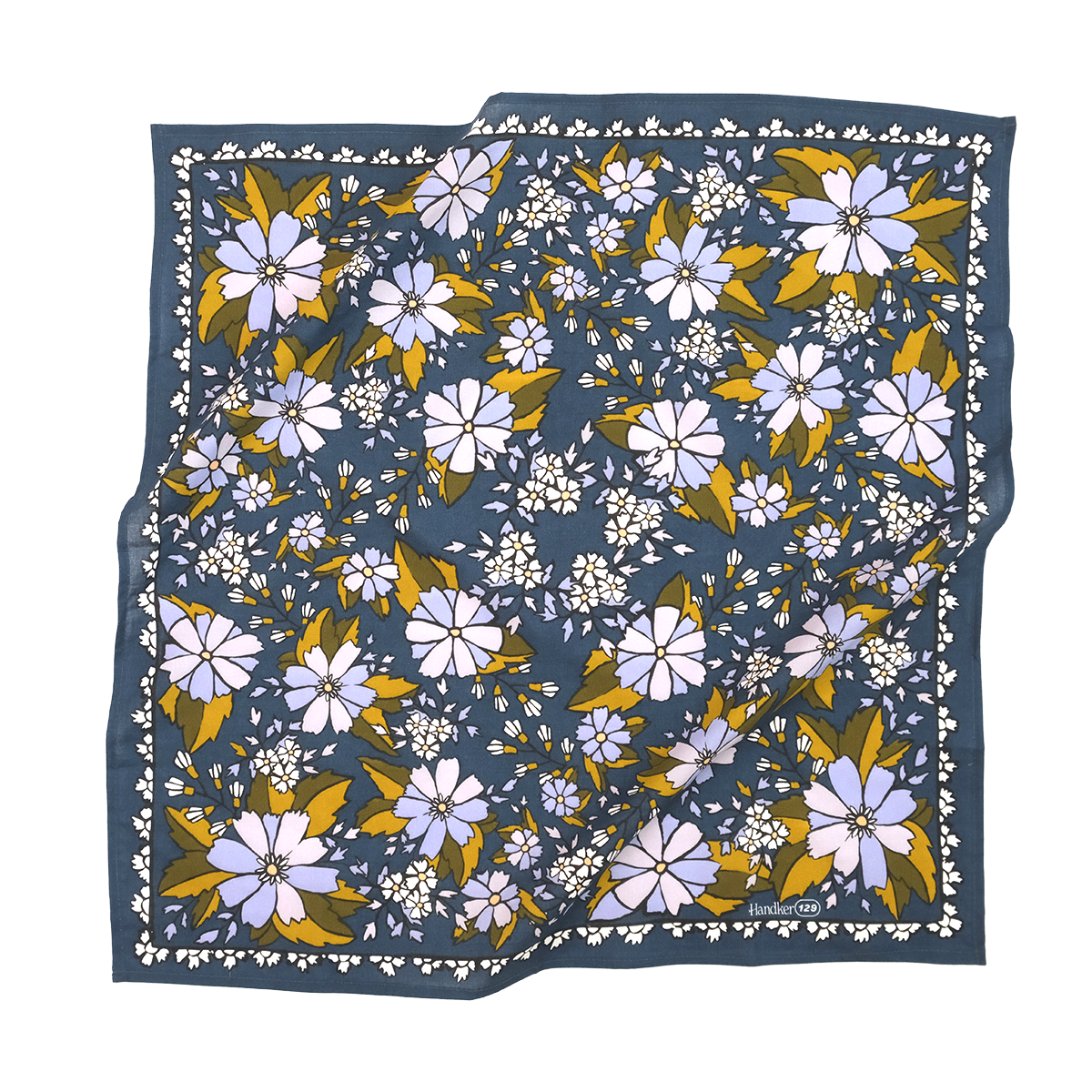 No. 129 Chicory Floral Bandana