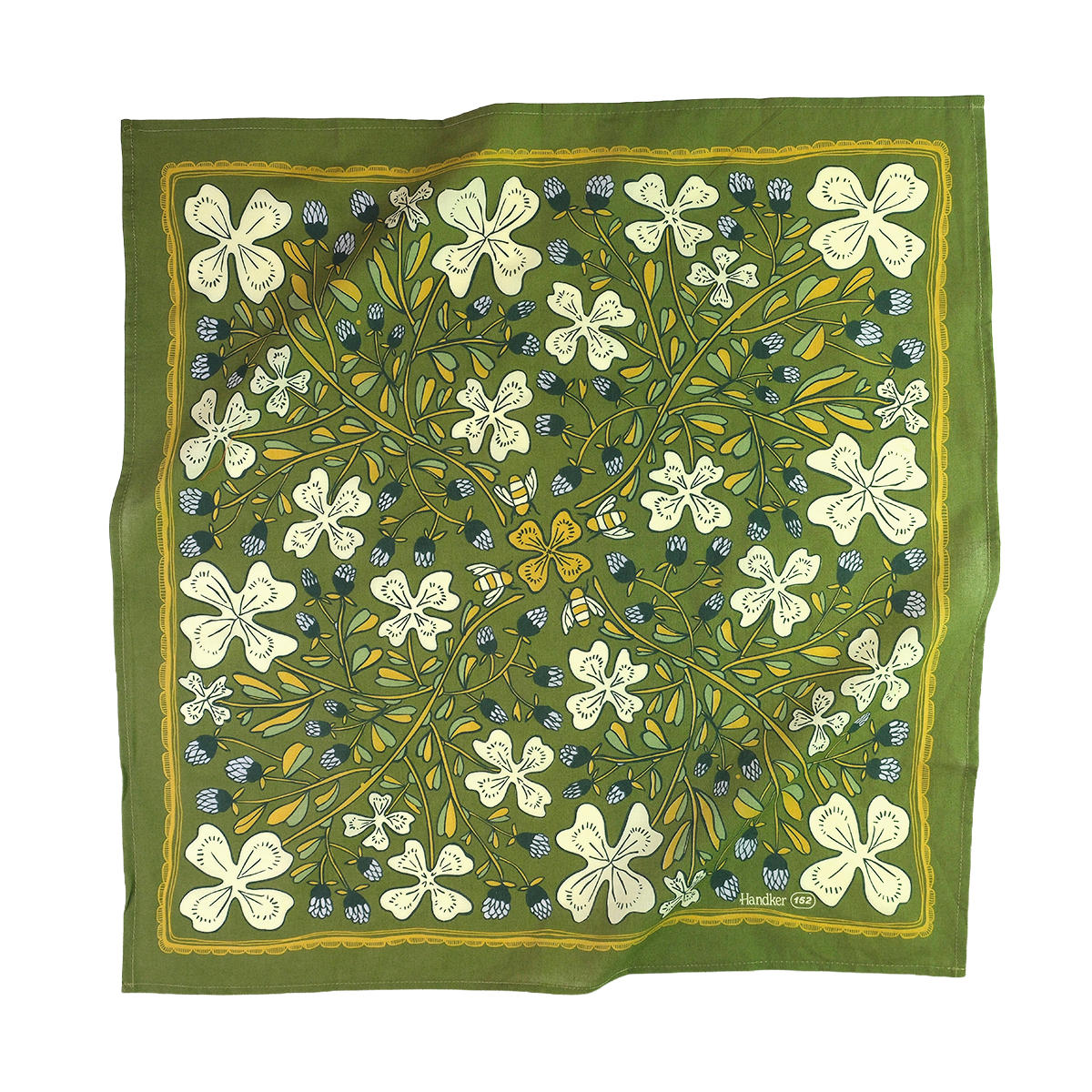 No. 152 Josephine Bandana | Green Floral Print