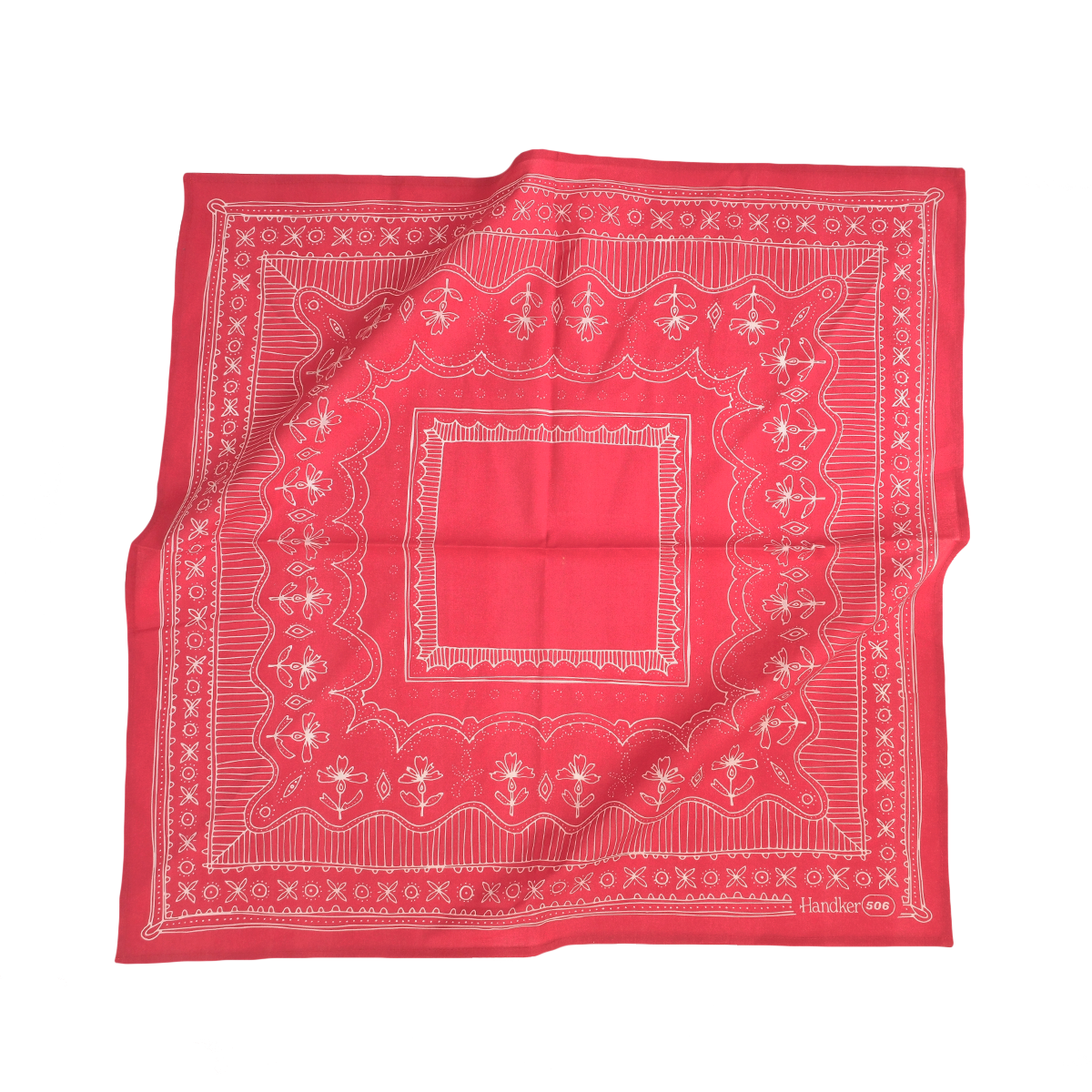 Red paisley bandana, product No. 506 'Hank'.