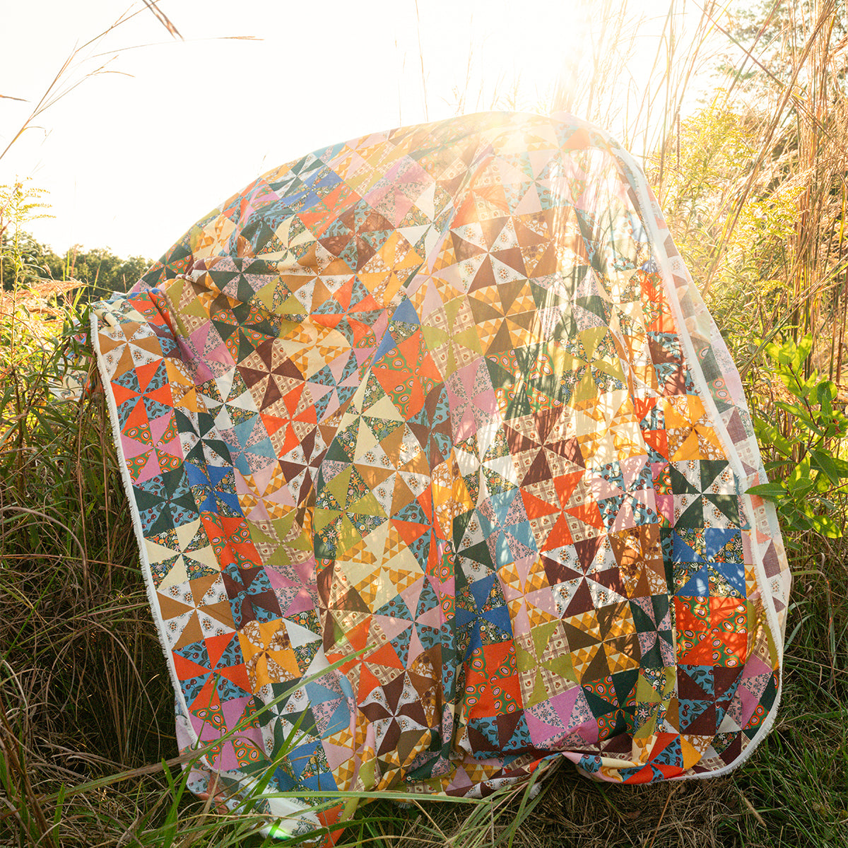 Calico Quilted Tote