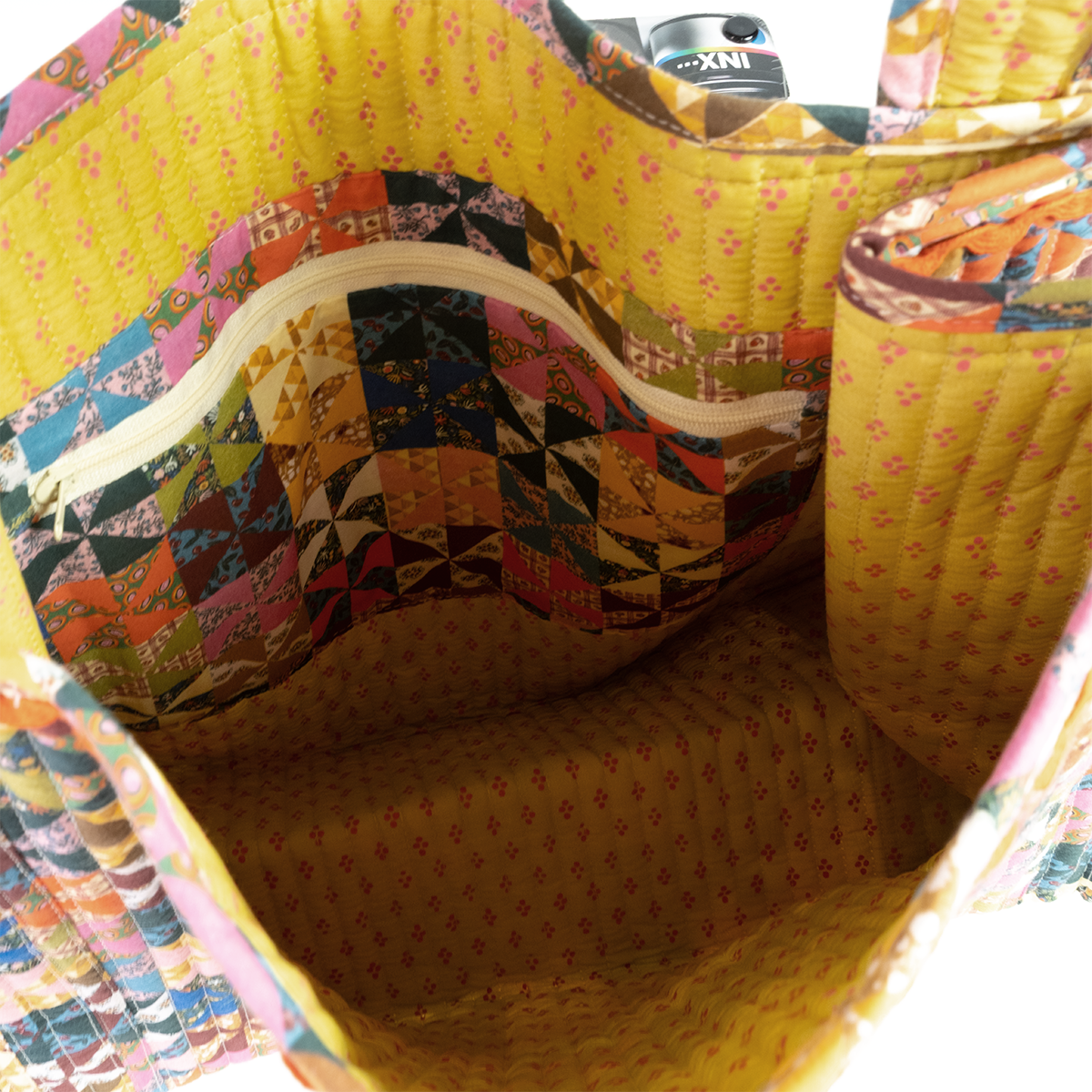 Calico Quilted Tote