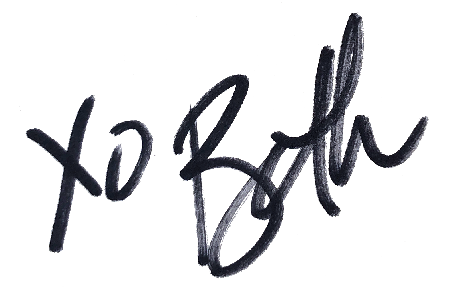 Handwritten xo Beth signature graphic