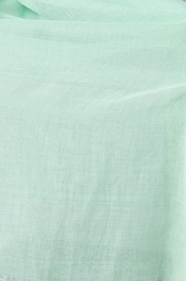 Close-up of light green fabric texture