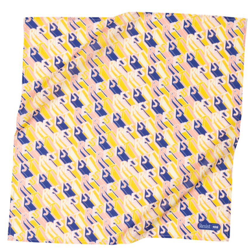 Resist Print Cotton Bandana