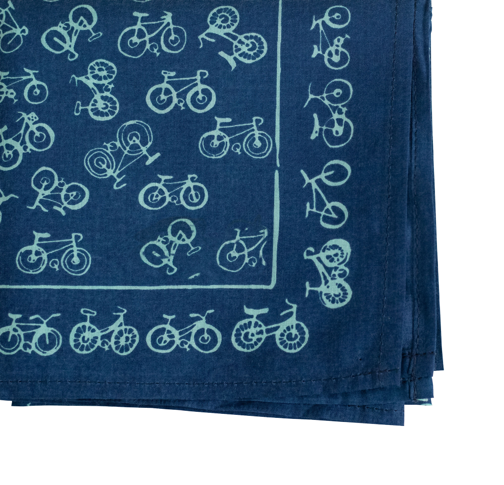 No. 052 Bikes Blue Bandana