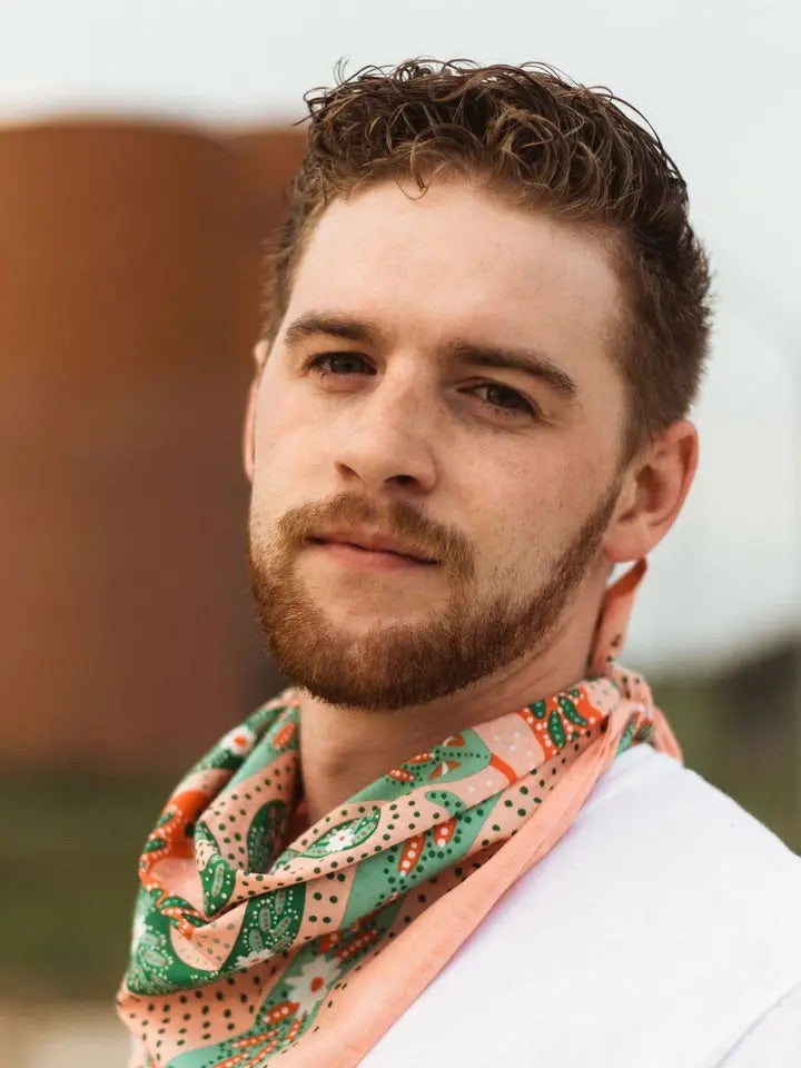 No. 069 Snakes Pink Bandana