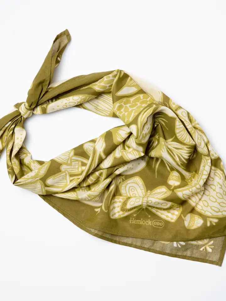 34" Wild Rag Mushrooms Bandana