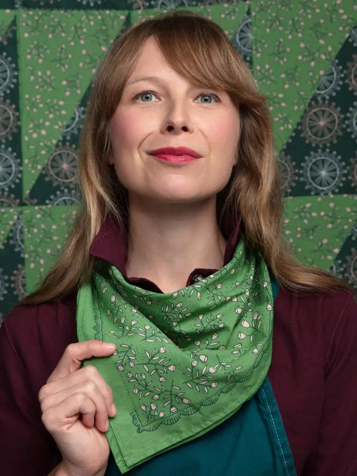 No. 106 Posey | Kelly Green Floral Bandana