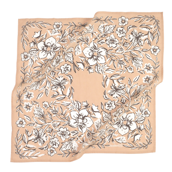 No. 135 Georgia Bandana | Soft Peach Foral – Handker Bandanas