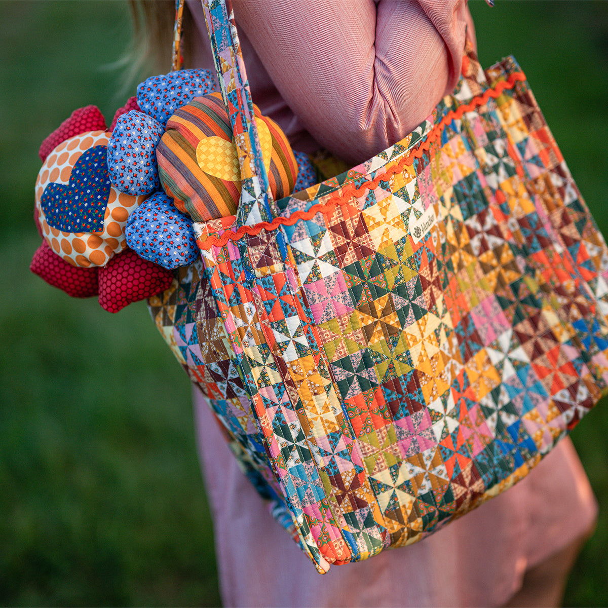 Calico Quilted Tote