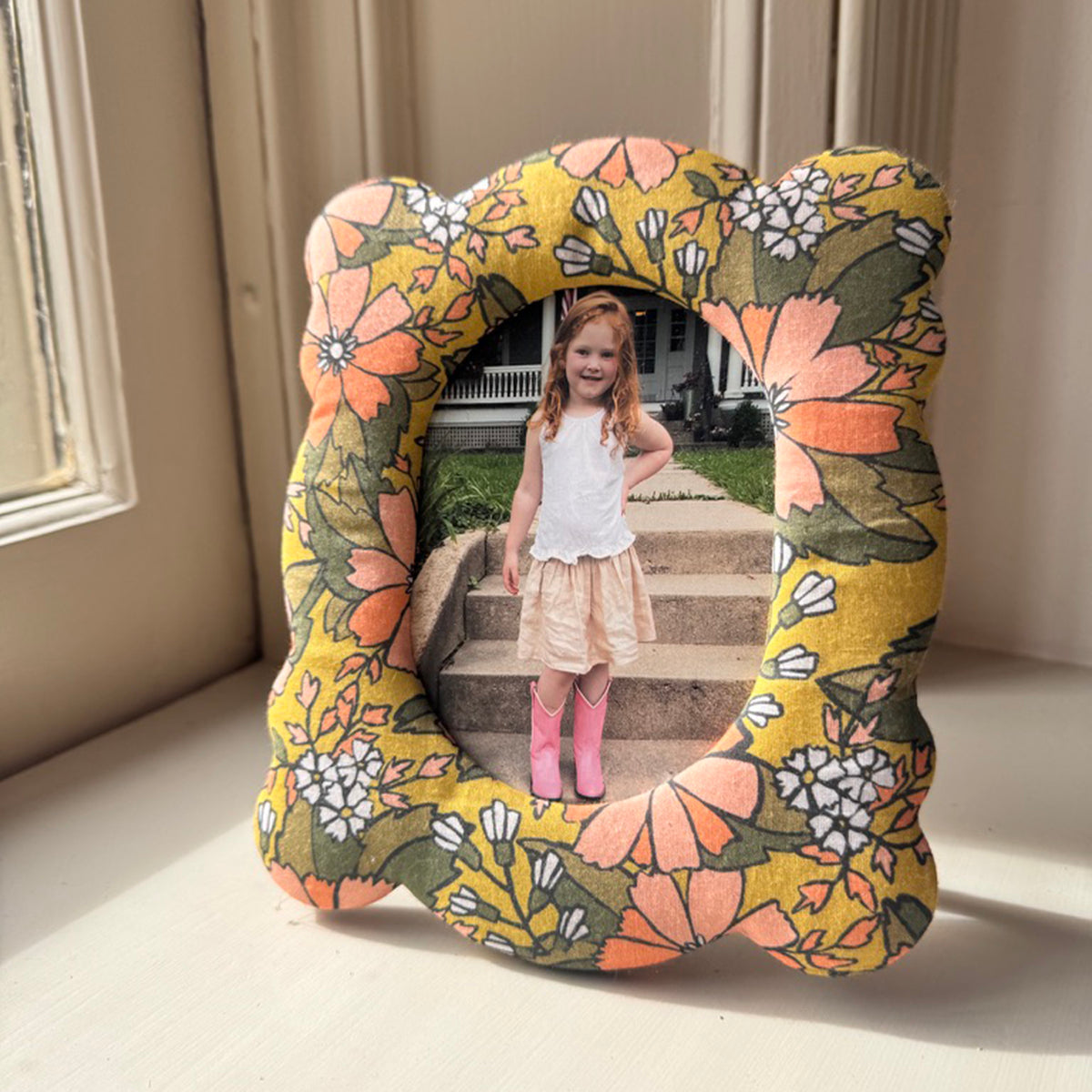 Daisy Fabric Desktop Frame 3.5"x4.75"