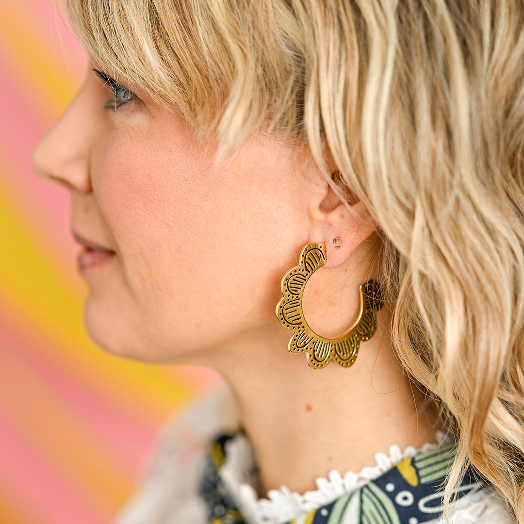 Monica Brass Earrings