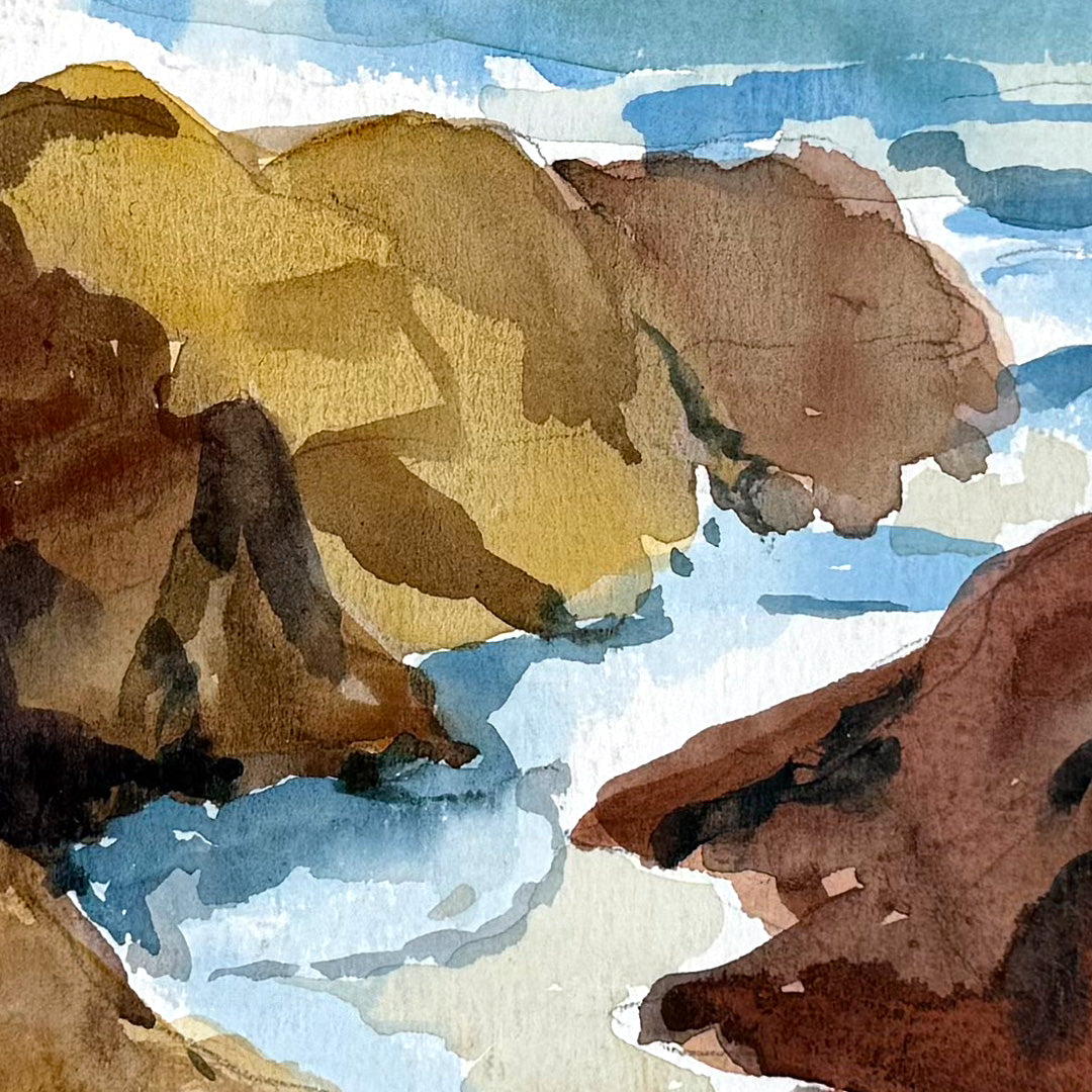 Rocky Shore 2 Watercolor