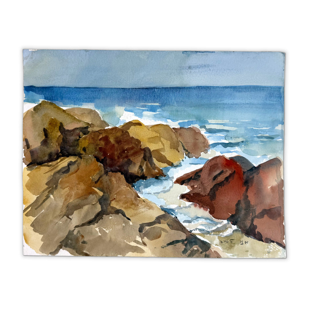 Rocky Shore 2 Watercolor