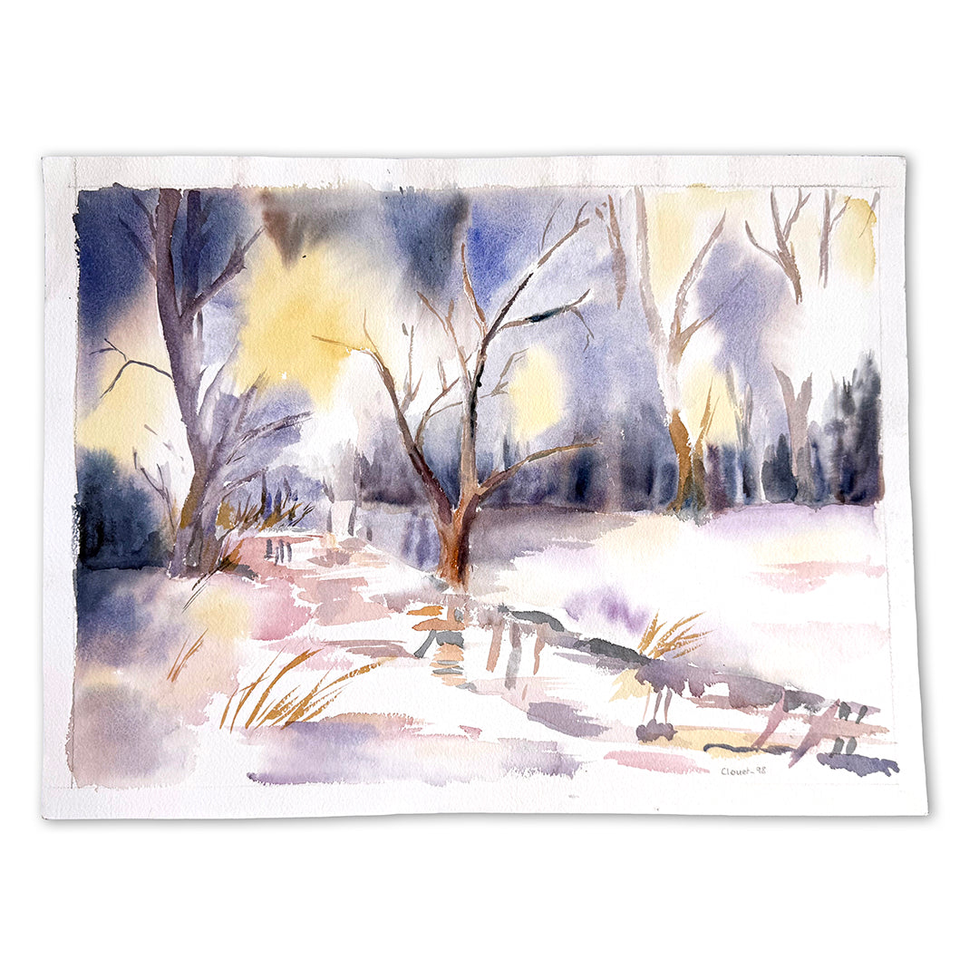 Winter Sky Watercolor