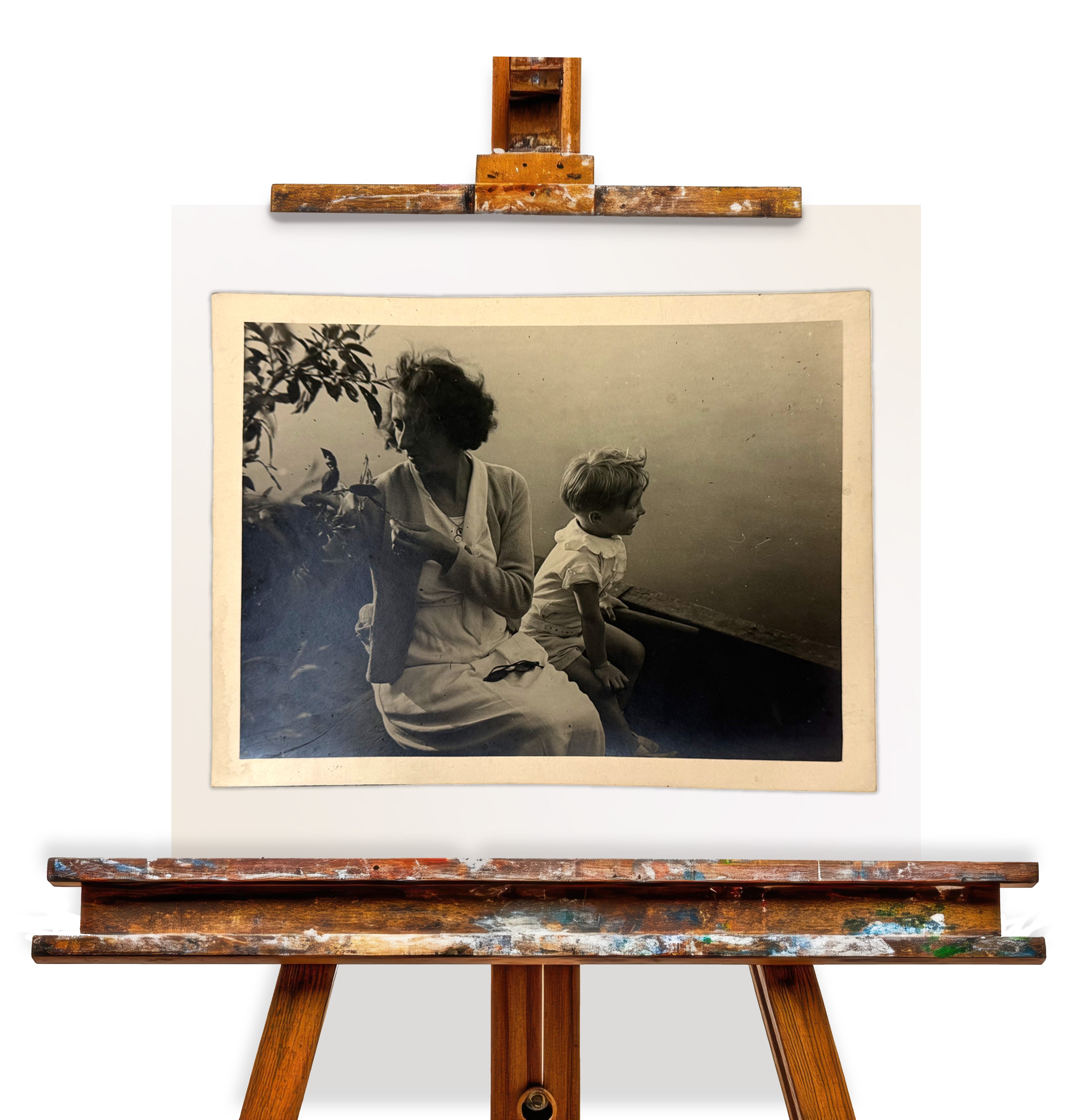 Mother and Son with Olive Tree Photograph