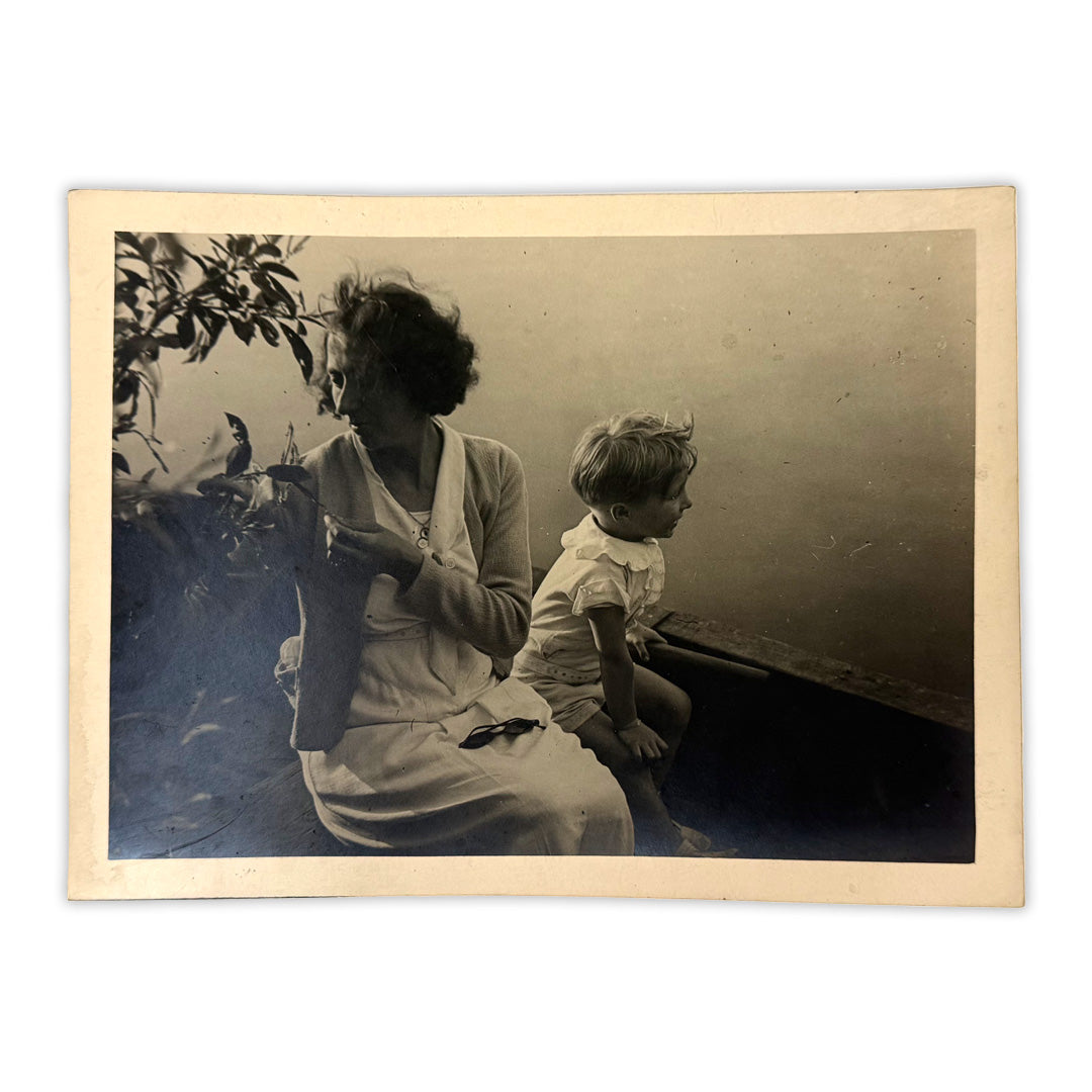 Mother and Son with Olive Tree Photograph