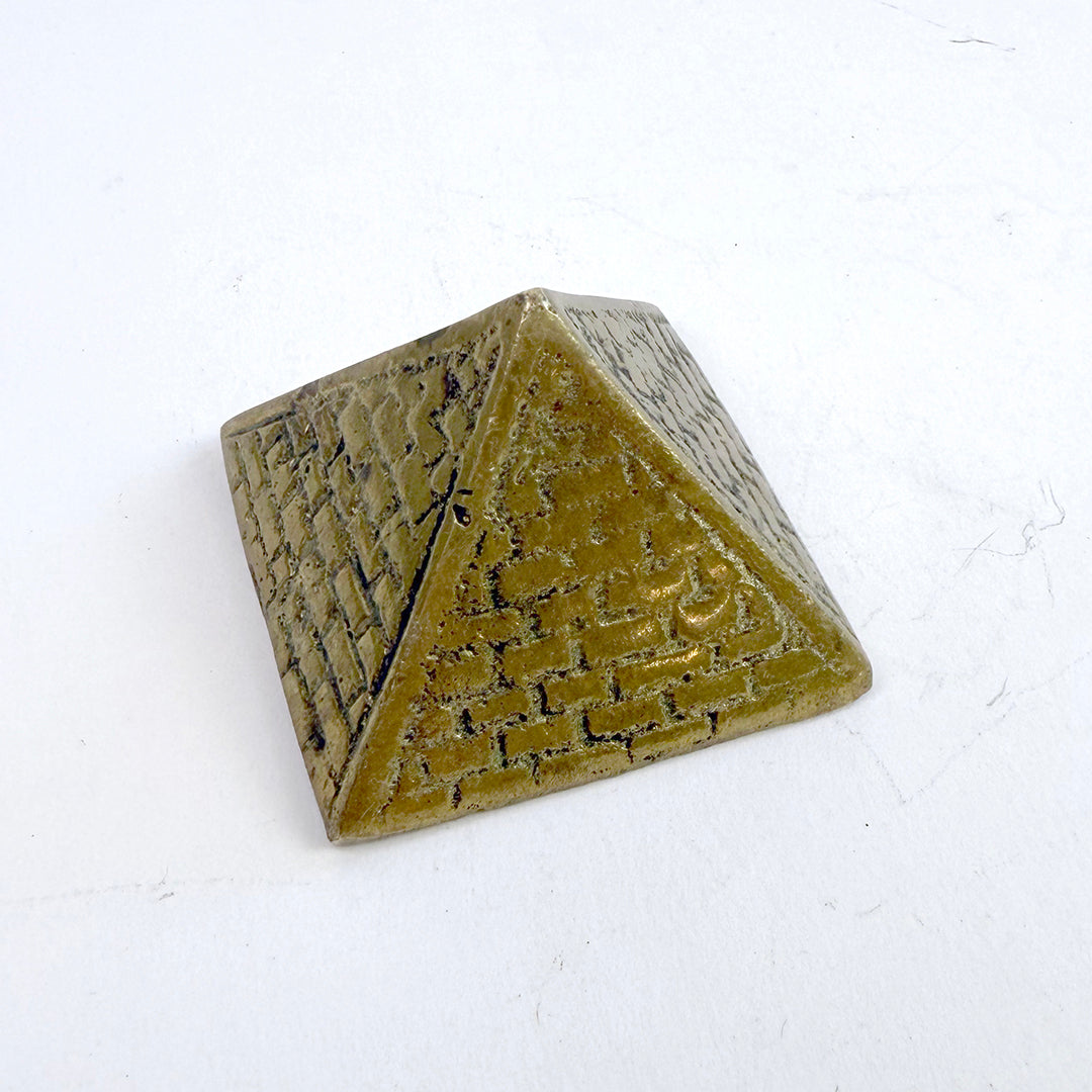 Brass Pyramid Paper Weight Set of 2