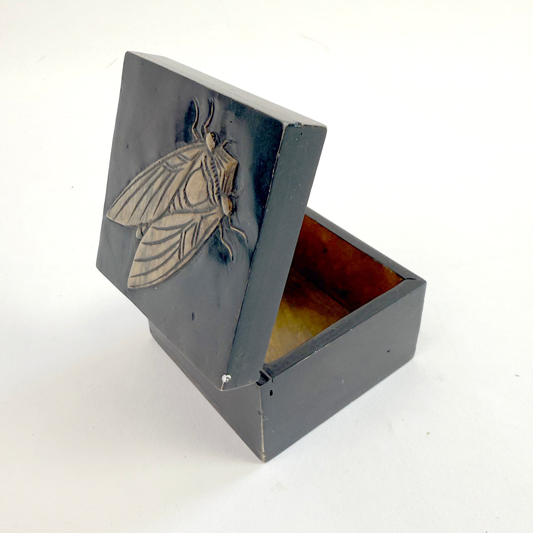 Cicada Wooden Trinket Box