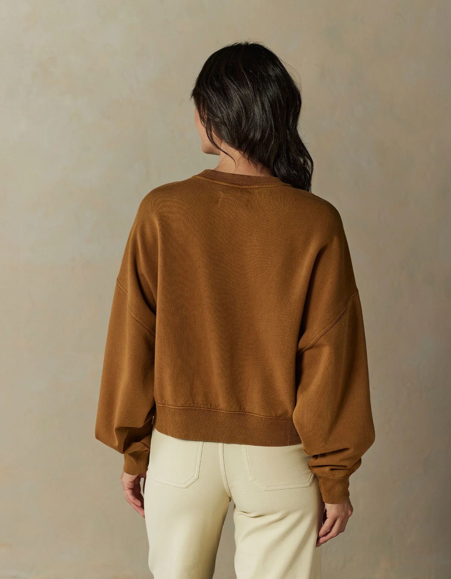 Normal Brand Premium Fleece Vintage Crewneck in Maple Glaze - Women's