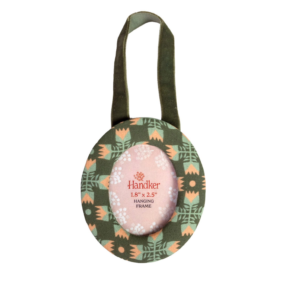 Sarah Green Fabric Frame Ornament