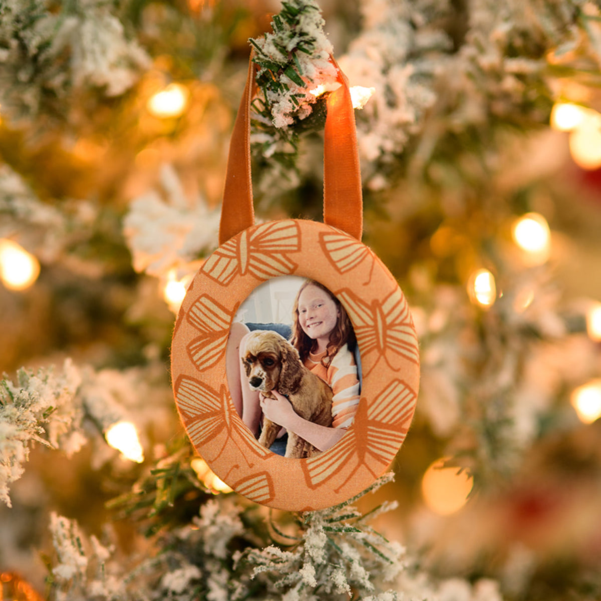 Sally Fabric Frame Ornament