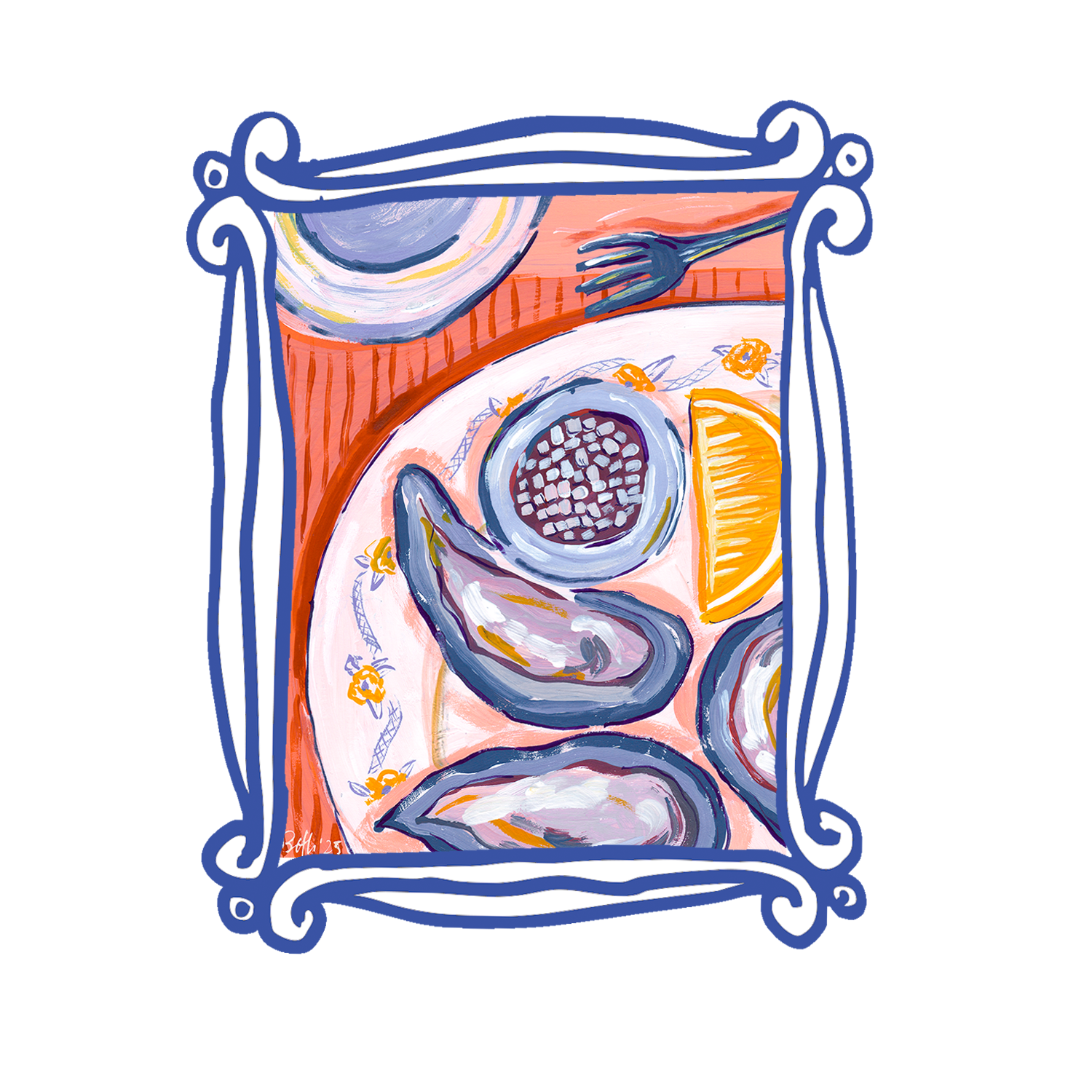 Artwork Original: Oyster Plate