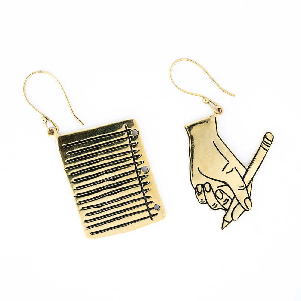 Callie Brass Earrings