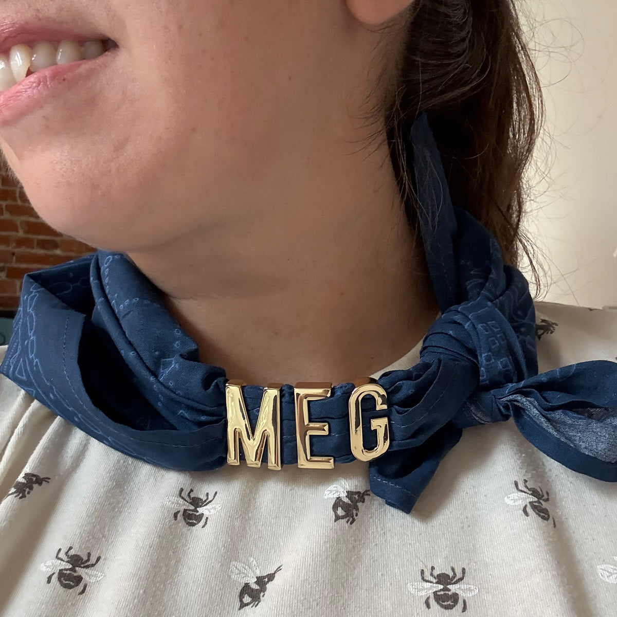 Bandana Letter Charms
