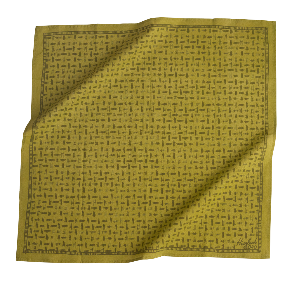 Hemlock Goods No. 040  Hunter Bandana in Olive green